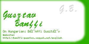 gusztav banffi business card